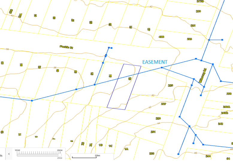 Stormwater easement relocation design plan for Sydney property
